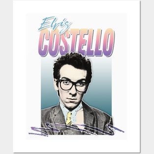 Retro Elvis Costello 80s Fanart Design Posters and Art